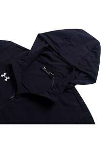 Under Armour جاكيت رياضي منسوج للرجال، طراز صيفي جديد 2026، جاكيت رياضي بغطاء رأس 22500408-001 - أسود - مشاهدة 9