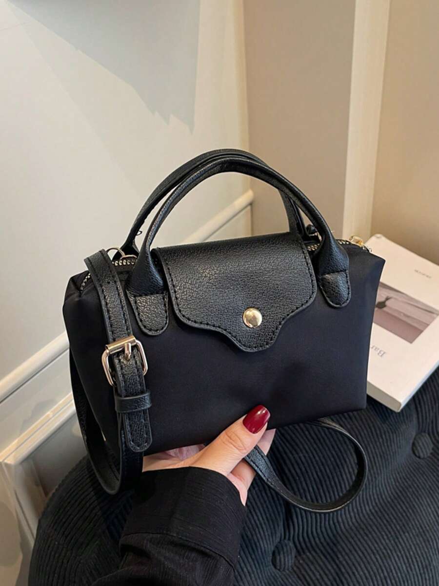 New Mini Patchwork Color-Block Shoulder Bag, Personalized Casual Minimalist Crossbody Bag, Small Exquisite Textured Handbag