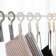12 unidades de clips de secado para la colada, ganchos de ropa portátiles, pines para colgar, clips de plástico, percha de ropa mejor para el hogar, viajes, al aire última intervensión – (gris), gris, 12 - 1 - Ver 4