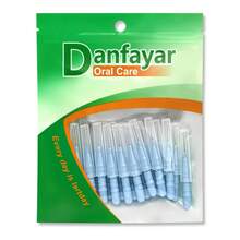 Danfayar 24支裝牙縫刷，成人用牙縫清潔刷，適用於清潔牙縫與牙套，軟毛搭配彈性鋼絲，直型 I 型，每支附保護蓋，6種尺寸不同顏色 - 彩色 - 查看 15