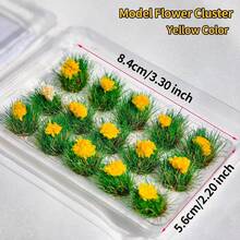 15pcs/Box Miniature Flower Cluster DIY Diorama Craft Supplies For HO Scale DIY Diorama/Sand Table Scenery - As Photo - View 8