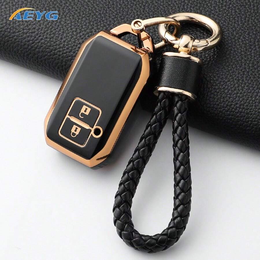 Ốp chìa khóa điều khiển ô tô TPU thời trang, bao đựng chìa khóa thông minh chống rơi 2 nút, phụ kiện cho Suzuki Ertiga Swift Wagon R - Suzuki C model - Xem 1
