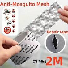 1/2/3 Rolls Waterproof Self-Adhesive Window Screen Repair Tape, Insect Screen Patch, Suitable For Dorm Door/Curtain, Strong Adhesive Repair Tape, Used To Repair Damaged Window Screens, Length 2m/78.74in - Window Screen Repair Subsidy - View 5