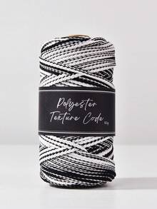 1pc 5mmTwo-Tone Polyester Texture Code Braided Cord, Durable Macrame Rope For DIY Plant Hangers, Bags & Bohemian Decor - Multicolor - View 9