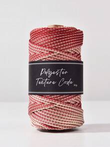 1pc 5mmTwo-Tone Polyester Texture Code Braided Cord, Durable Macrame Rope For DIY Plant Hangers, Bags & Bohemian Decor - Multicolor - View 23