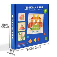 1 Box Mosaic Panel Puzzle, Inspires Children's Imagination, Cultivates Problem-Solving Practical Thinking, Exercises Language Expression And Communication Logic, Develops Cooperation And Sharing Awareness, Deepens Empathy Ability, Perfect Gift For Birthday/Christmas/Halloween - Multicolor - View 5