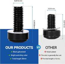 Xpokcai 30-Pack M6 X 20mm Rack Mount Screws And Cage Nuts For Server Racks,Routers&Amp;Audio Equipment Cabinets Wall Server Network Enclosure Mount Screws - White - View 3