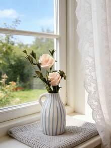 1pc European Luxury Ceramic Universal Vase, Suitable For Home Living Room, Entryway, Model Home, Hotel Tabletop Decor, Artistic Vase, Can Be Used For Flower Arrangement, Minimalist Living Room Exhibition Hall Decoration, Home Decor, Vase, Centerpiece, Tabletop Decoration, Valentine's Day Gift - Multicolor C - View 11