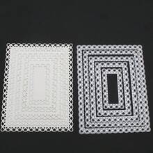 1 cái khuôn cắt kim loại khung hình chữ nhật, phù hợp cho trang trí scrapbook DIY, dập nổi cắt, mẫu làm thiệp chúc mừng, phù hợp làm album ảnh, thiệp, dụng cụ làm thiệp thủ công - hình chữ nhật - Xem 3