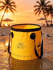 Cubo de agua plegable, cubo de camping portátil, cubo plegable para lavar el coche, cubo de agua para pesca, equipo de viaje al aire libre - Multicolor - Ver 10