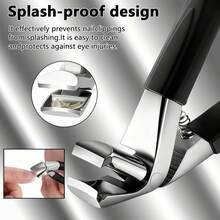 Men's 1-9 Piece Heavy Duty Nail Clipper Set - - Includes Nail Clippers, Trimming Tools, Foot Scraper, Pusher - - Classic Black Handle, Suitable For Men, Women And Elderly - Multicolor - View 5