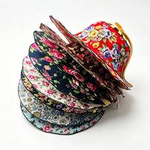Topi Matahari Lipat 2-in-1 dengan Kipas Genggam, Topi Matahari Portabel dengan Tali Pengikat Terintegrasi, Topi Matahari Anyaman Bambu Motif Bunga untuk Wanita - Topi Kipas Lipat 2-in-1 - View 10