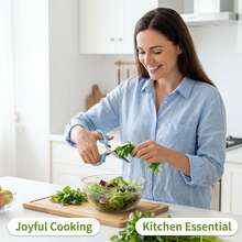 1 Piece Of Stainless Steel Five Layer Kitchen Scissors - Heavy-Duty Multifunctional Safety Scissors, Used For Cutting, Slicing, And Processing Vegetables And Seaweed In The Kitchen. Equipped With An Ergonomic Handle And Stylish Design - View 7