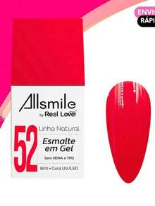 Esmalte em Gel Allsmile Real Love Linha Natural Sem HEMA e TPO Secagem LED/UV Alta Pigmentação - 52 - Visão 2