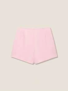 Women's Solid Color Metal Decor Casual Versatile Date Night Skorts Pink Summer - Pink - View 2