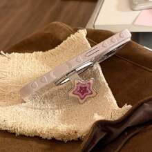 GUCADI Dark Berry Purple Magnetic White Cold Star + Grape Purple Star Gold Star Magnetic Phone Stand Cream Blue Star Compatible With Apple 17 Pro Max Phone Case 16 Striped Magnetic Stand 15 Shockproof 13 Unique, Creative, Geometric, Korean Style, Minimalist Style, Color Block Style, Niche, Ins Style - Blackberry Purple - View 11