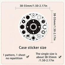 50Pcs Witch Aesthetic Stickers, Mystical Tarot Crystal Raven Decals, Retro Gothic Watercolor Vinyl Stickers, Suitable For Diary, Phone Case, Laptop, Dark Academia Style Gift, Kindle Stickers, Scrapbook Supplies, Journaling Supplies, Desk Accessories - A - View 11