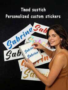 1/5/10PCSCustomized Name Labels,Stickers, Available In Multiple Sizes,Colors, Reusable, Waterproof & Tear-Resistant, Suitable For Personal Items, Glassware, Paper Cups, Rolls, Balloons, Calligraphy Stickers, Gift Box Decoration, Back To School Season - Multicolor - View 2