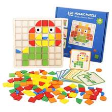 1 Box Mosaic Panel Puzzle, Inspires Children's Imagination, Cultivates Problem-Solving Practical Thinking, Exercises Language Expression And Communication Logic, Develops Cooperation And Sharing Awareness, Deepens Empathy Ability, Perfect Gift For Birthday/Christmas/Halloween - Multicolor - View 3