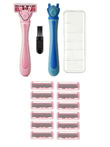 Women's Bikini Hair Removal Razor Featuring 6-Layer Replaceable Stainless Steel Blades, Manual Safety Razor Head, Manual Body Razor, Bikini Trimmer, And Hair Remover. - Upgraded Version - View 9
