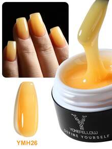 YOKEFELLOW 15g Orange Soak-Off Builder Gel For Nail Extensions, UV LED Long-Lasting Thickening Gel, Summer Vacation Nail Art, Best Gift For Women And Girls - Orange - View 6