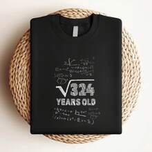 Damen-T-Shirt mit Aufdruck "18. Geburtstag" für 18-Jährige Geeks, lustiges Mathe-T-Shirt aus Baumwolle für Männer - Schwarz - Übersicht 3