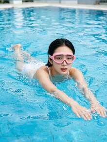 Adult Swimming Goggles, Anti-Fog UV Protection Ultra Clear Lens, Waterproof Leakproof Soft Silicone Cups With Adjustable Headband, Comfortable For Long Wear, Professional Eyewear For Pool Beach Diving, Foldable PortableBacktoSchool&SwimmingSeasonGift - A - View 7