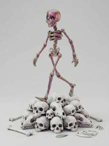 3D Movable Skeleton Doll - 20cm (7.9 Inches) Adjustable Joints Skeleton Toy, Creative Stress Relief Desk Decor, Suitable For Children Over 3 Years Old, Cool Halloween Gift For Boys And Girls - Multicolor - View 2