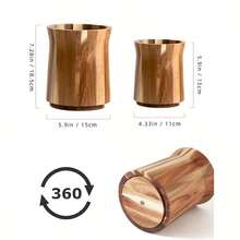 1 cái giá đựng dụng cụ bếp bằng gỗ keo phong cách vintage, thiết kế xoay 360°, chắc chắn và bền bỉ, kệ lưu trữ mặt bếp phong cách farmhouse, phù hợp cho xẻng nấu ăn và dụng cụ làm bếp, trang trí nhà bếp - Xem 5