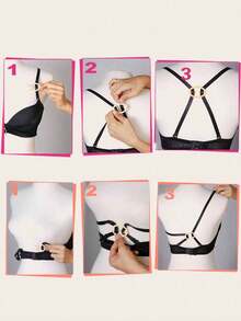 Flower-Shaped Bra Strap Clip Invisible Anti-Slip Bra Strap Buckle Women's Lingerie Accessory Beach Travel Sports Outdoor Home Essential - One Size Fits All - View 8