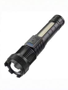 This High-Lumen LED Flashlight Features 5 Modes, Zoom Function And Powerful Handheld Lighting. It Is A Portable Camping Flashlight Suitable For Outdoor Hiking And Home Emergencies. It Has A Built-In 800mAh Battery. - 星星 - 查看 10