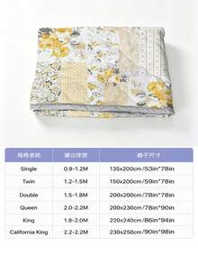 1件超柔軟涼感毯 - 輕量四季床品，時尚格紋圖案，100%聚酯纖維，可機洗，適用於單人/雙人床、飯店、露營和家居裝飾，飯店級豪華床品|現代縫製設計|數位印花 - 彩色 - 查看 2