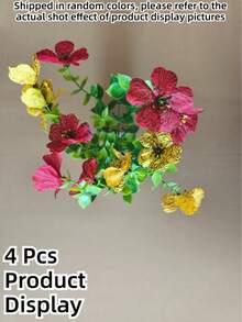 4/8/20 Bundles Indoor/Outdoor Artificial Flowers, Waterproof, Windproof, Non-Fading, Realistic Faux Flower Plants Suitable For Indoor/Outdoor Gardens, Porches, Windowsills, Home, Weddings, Rustic Style, Party Decor, Balcony Decoration, Outdoor Artificial Flowers, UV-Resistant Faux Plastic Flowers, Artificial Greenery Decor, Hanging Baskets, Kitchen Home Vase Arrangements (6 Colors) - Multicolor - View 7