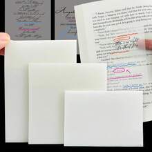 100 Sheets Colorful Transparent Sticky Notes - 3 Different Sizes, Transparent Waterproof Self-Adhesive Sticky Notes, Suitable For Books, Notes, Memos, Etc., Visible Sticky Notes, Suitable For School, Office And Back To School Season Use. - one-size - View 6
