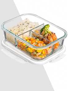 Transparent Lid Lunch Box, Glass Food Storage Containers Airtight Lunch Box Set Microwave ,Suitable For Camping And Picnics, Suitable For Students And Office Workers To Use At School, Cafeteria, And Home Kitchen, School Supplies - Multicolor - View 13
