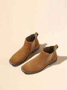Chelsea Suede Boots For Men - Camel - View 3