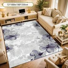 Cashmere-Like Light Grey Marble Stone Texture Pattern Printed Outdoor Rugs, Exquisite Cozy Carpets In Diverse Styles. Suitable For Home, Outdoor, Malls & Cafes, Machine Washable, Various Sizes Available. - A - View 5