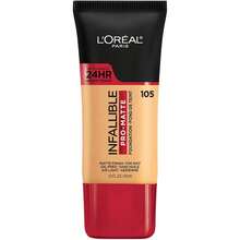 L'Oreal Cosmetics Makeup Infallible Pro-Matte Liquid Longwear Foundation, Natural Beige, 1 Fl Oz. Variant 5 - 105 Natural Beige - View 1