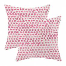 Preppy Pillow Covers 18x18 Inch Set Of 2 Pink Polka Dot Outdoor Decor Throw Pillows For Couch Modern Boho Design Watercolor Aesthetic Decorative Cushion Cases For Home Sofa Bed Decorations - 粉紅色波點圖案 18 吋 x 18 吋(2 件裝) - 查看 2