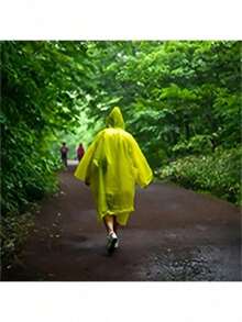 4pcs Multi-Functional Emergency Waterproof Adult Raincoats With Keychain Ball, Suitable For Camping, Outdoor Activities, Hiking, Sports And Amusement Parks - Various Colors[Random Color] - Multicolor - View 3