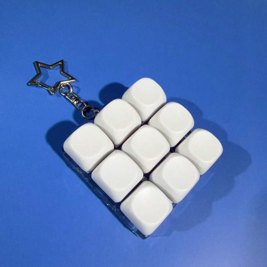 Portachiavi decorativo | Ciondolo quadrato carino in plastica e lega di ferro, adatto per regali di Natale, Ognissanti, San Valentino, tastiera antistress - Multicolore - Visualizzare 1