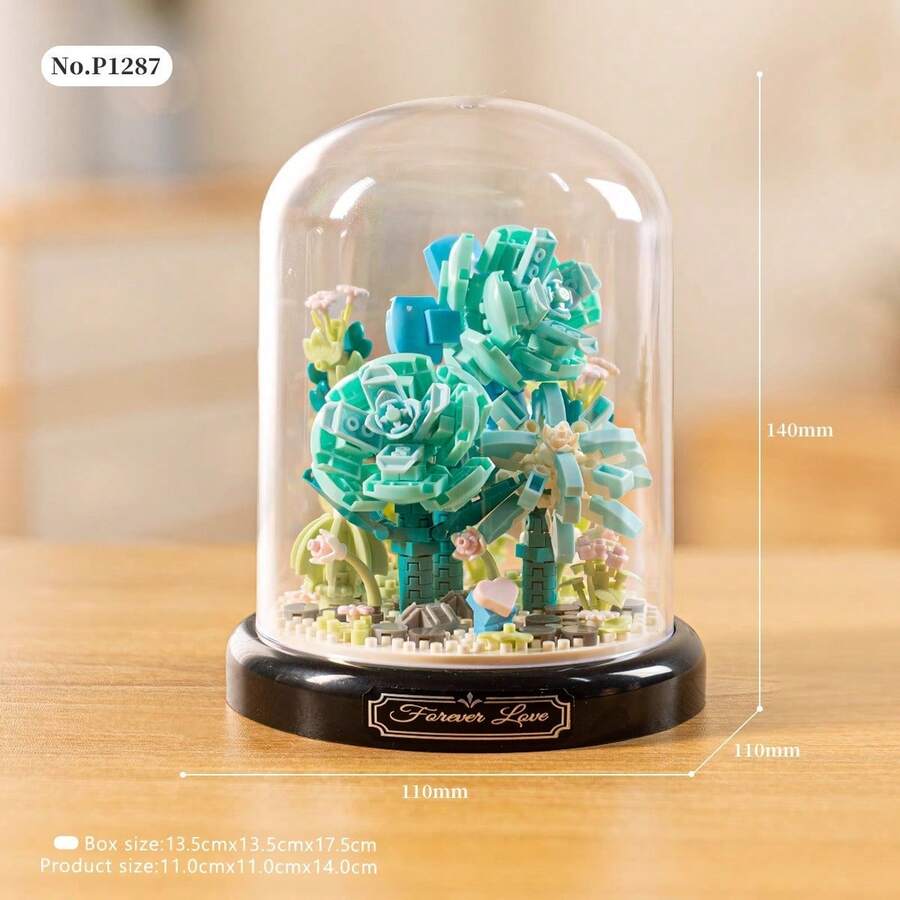 DIY 拼插積木花卉教育玩具 逼真卡扣式永生花 情人節禮物 盆栽裝飾向日葵 6款創意3D鮮花 熱銷套裝 迷你積木花 手作材料 平價好物 新年送給朋友與家人的禮物 - 彩色 - 查看 1