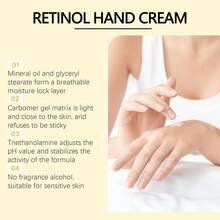 2 piezas Crema de manos con retinol y manteca de karité, cuidado hidratante para las manos, mejora las líneas finas, nutre la piel seca, reduce las arrugas, retiene la humedad, crema de manos anti-sequedad - Múltiples fragancias - Ver 6