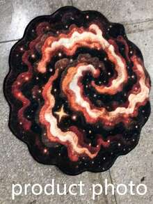 1 件复古青铜星空不对称地垫，加厚地毯，绒面地毯，秋冬地毯，装饰地毯，卧室装饰，小地毯，地毯，家居装饰，客厅地毯，卧室地毯，客厅家居装饰，户外地毯，可水洗地毯，毕业礼物 - 古銅 - 查看 2