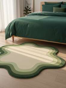 1pc Magical Forest Alien Cute Floor Mat, Large Carpet, Welcome Mat, Rug, Floor Mat, Outdoor Doormat, Kitchen Rug, Home Decor, Front Door Mat, Area Rug, Outdoor Mat, Home Decor, Area Rug, Garden Rug, Washable Rug - Green Gradient - View 1