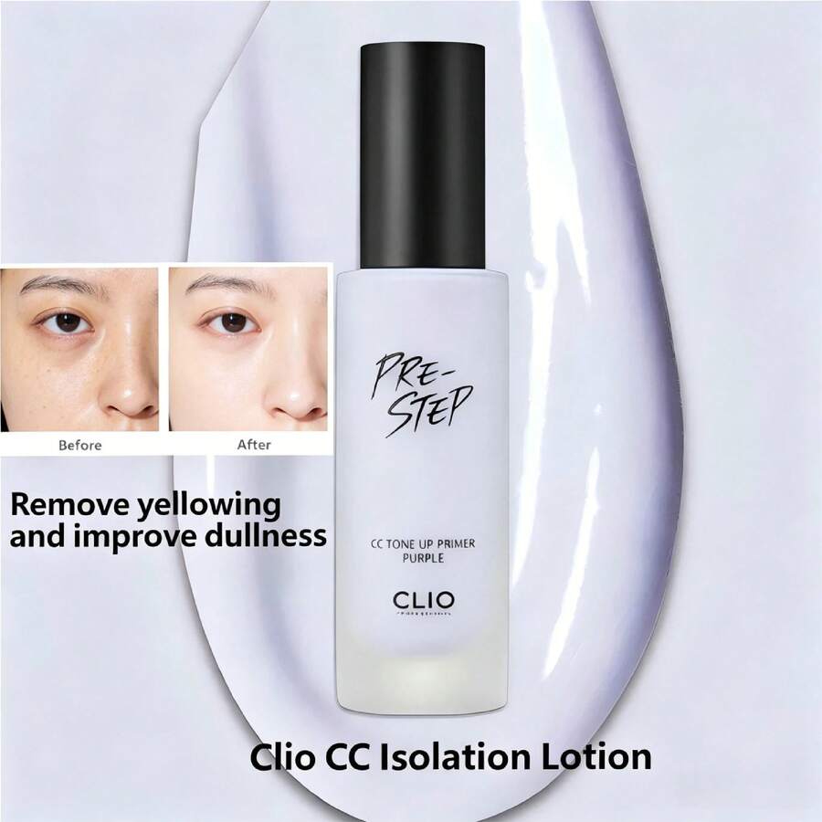 Clio 遮瑕乳 CC 霜 提亮膚色 遮瑕 長效滋養 修容霜 韓國化妝品 底妝霜 30ml/1.05oz 二合一隔離霜+妝前乳