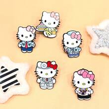1pc Cute Cartoon Metal Badge Brooch Soft Sweet Cat Alloy Bag Accessory Pin - Multicolor - View 2
