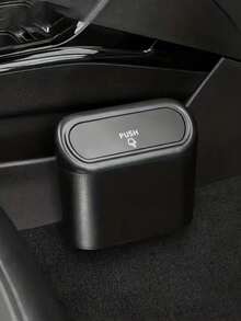 Compact Flip-Top Car Trash Can, Leak-Proof Lid, Mini Car Accessory Trash Can - Durable And Easy To Clean, Say Goodbye To Cluttered Car Interior, Side Door Storage Box - A - View 9
