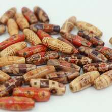 100Pcs 23x8mm Flower Wood Beads, Woven Hair Accessories & DIY Jewelry Making Supplies For Braiding Crafts - 100pcs - View 4
