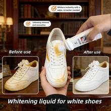 100ml - Multi-Functional White Shoe Whitening Liquid, Removes Yellow Stains And Restores Shine - White - View 2
